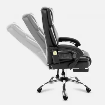 Ergonomiška biuro kėdė mark adler MA-BOSS 6.0, organinės odos sėdynė, reguliuojamas aukštis 47–55 cm, juosmens atrama, Tilt Dual mechanizmas