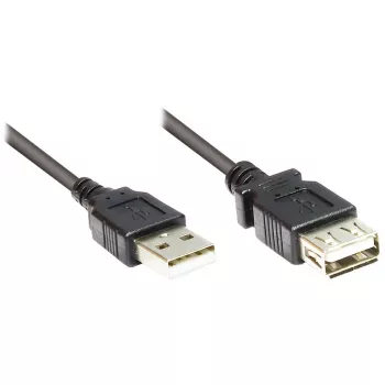 Good Connections USB 2.0 ilginimo laidas, kištukas A ir lizdas A, juodas, 1,8 m