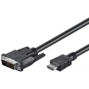 Wentronic Goobay HDMI™ / DVI-D laidas, juodas, 5 m - 19 kontaktų HDMI™ kištukas > DVI-D (18+1) kištukas (50582)