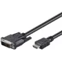 Wentronic Goobay HDMI™ / DVI-D laidas, juodas, 5 m - 19 kontaktų HDMI™ kištukas > DVI-D (18+1) kištukas (50582)