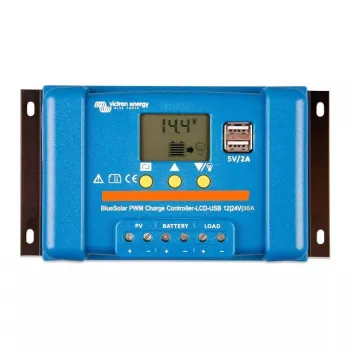 Saulės baterijų įkrovos valdiklis Victron Energy BlueSolar PWM-LCD&USB 12/24V 30A
