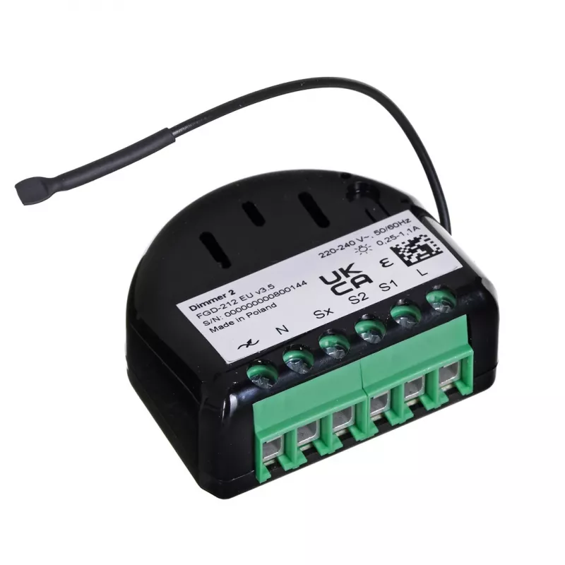 Fibaro Dimmer 2 FGD-212 – juodas Z-Wave dimeris
