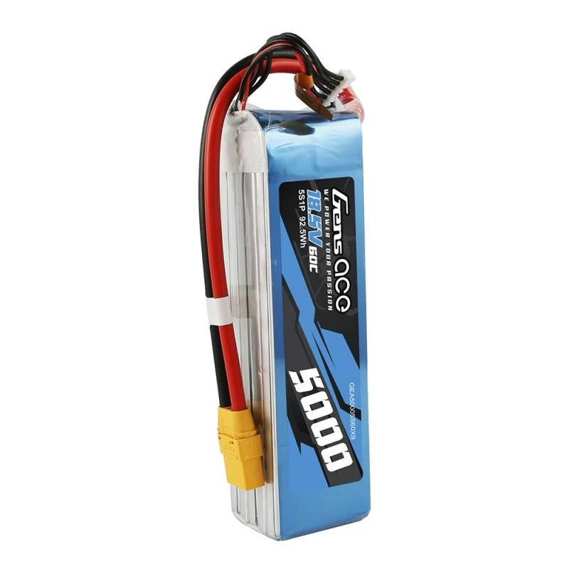 Akumuliatorius Gens ace GEA50005S60X Blue White 5000mAh 18,5V 60C 5S1P LiPo