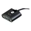 USB 2.0 2 prievadų įrenginių daliklis ATEN US224AT — USB Type-A, 1,8 m kabelis, juodas