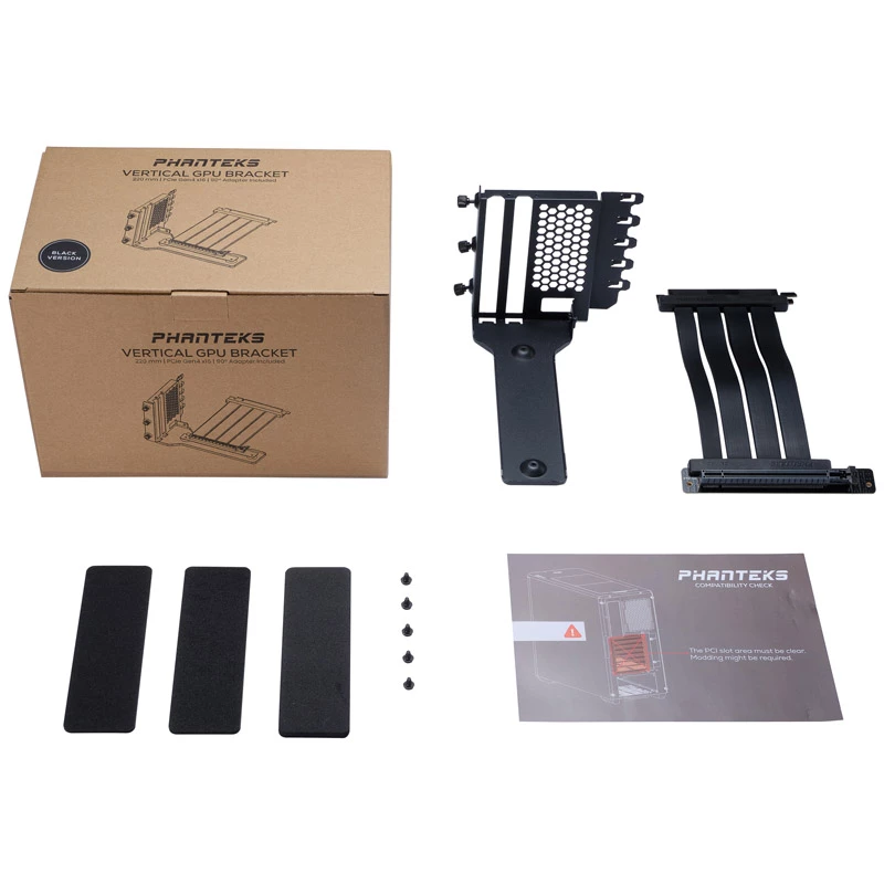 Vertikalus GPU laikiklis Phanteks PH-VGPUKT4.0_03R su PCIe Gen4 x16 kabeliu