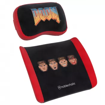 Memory Foam pagalvėlių rinkinys noblechairs DOOM Retro Edition – ergonominės pagalvėlės žaidimų ir biuro kėdėms