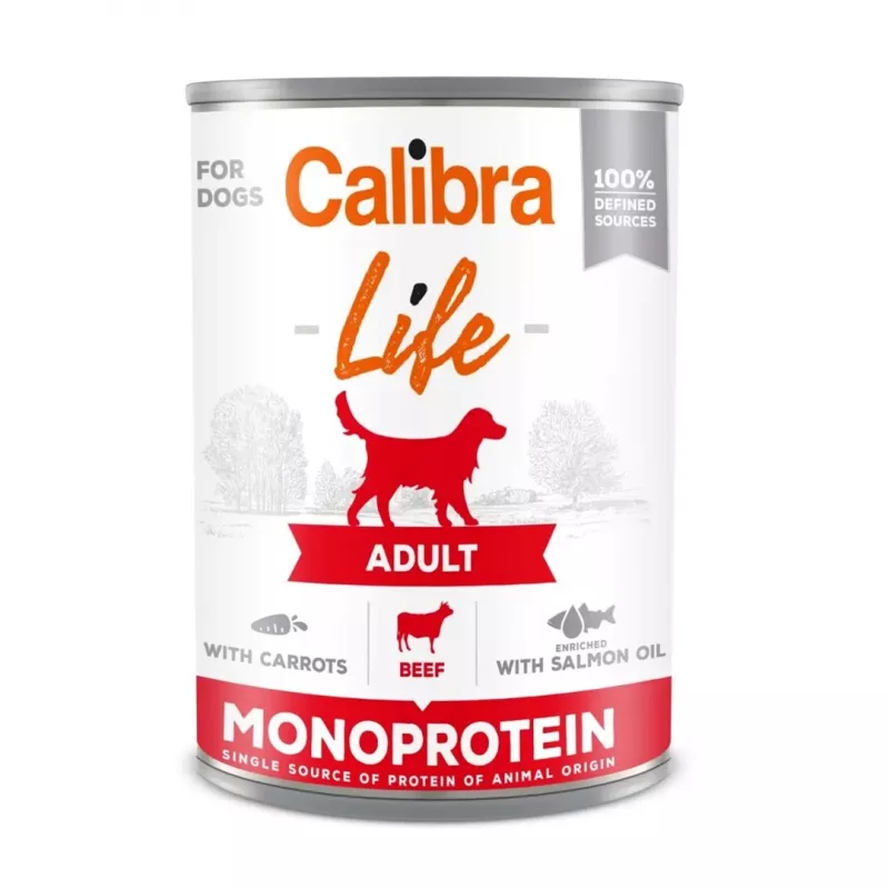 CALIBRA Adult Beef with carrots - šlapias šunų ėdalas - 400g