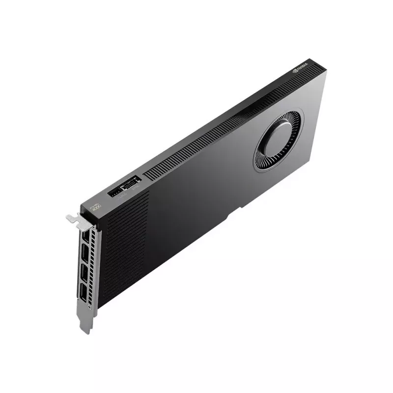 PNY RTX PRO 4000 Blackwell, 24 GB GDDR7 ECC 192 bit, 140 W, PCI Express 5.0 x16, 4 x DisplayPort 2.1, ATX laikiklis, 1x CEM5 16 kontaktų maitinimo laidas, vieno lizdo, pilno aukščio, maža dėžutė