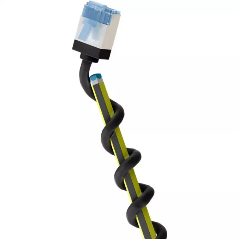Goobay Ultra-Flexible CAT 6A Patch Cable slim U/FTP juodas - itin trumpas kištukas (74318)