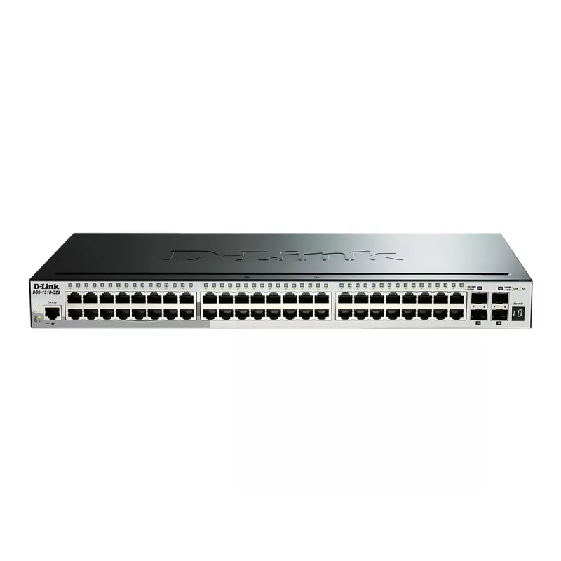D-Link 52 prievadų „Gigabit“ sukraunamas valdomas jungiklis su 4 x 10G SFP+