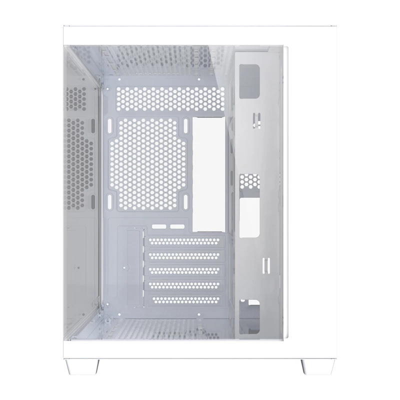 Kompiuterio korpusas DarkFlash B275 (baltas) mid-tower ATX suderinamas, priekinė sąsaja, grūdintas stiklas