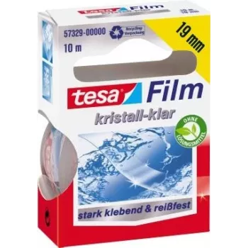 tesa lipni juosta, skaidri, 19 mm x 10 m, universali lipni juosta, pagaminta iš PP plėvelės, atspari plyšimui (57329-00000-02)