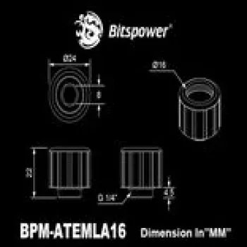 BitsPower Artemis Advanced Multi-Link 16 mm išorinis skersmuo, Arktinė balta – aušinimo vamzdelių jungtis