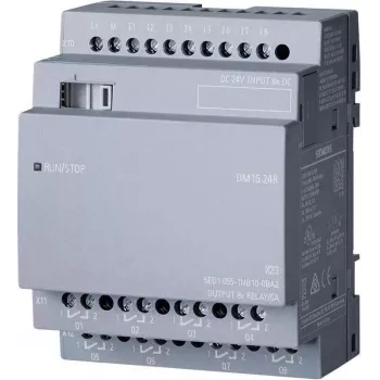 Siemens LOGO DM16 24R Skaitmeninių ir analoginių I/O modulis su relės kanalais (6ED1055-1NB10-0BA2)