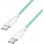 LogiLink USB 2.0 Type-C laidas C/m> C/m nailoninis 60W žalias - duomenų kabelis (CU0347)