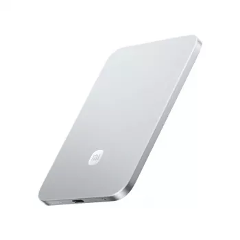 Ultraplonas magnetinis powerbankas 5000 mAh 15 W sidabrinis