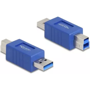 DeLOCK 67213 USB Type-A į USB Type-B lyties keitiklis, mėlynas
