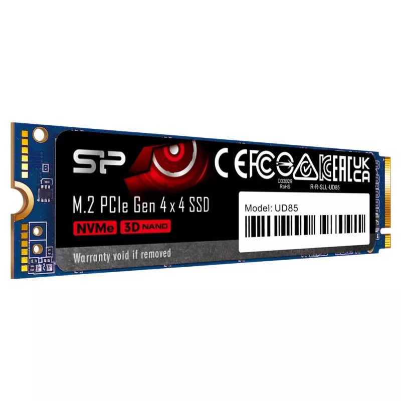 M.2 SSD Silicon Power 250 GB PCIe 4.0 NVMe UD85 — 2280, Skaitymas 3300 MB/s, Rašymas 1300 MB/s