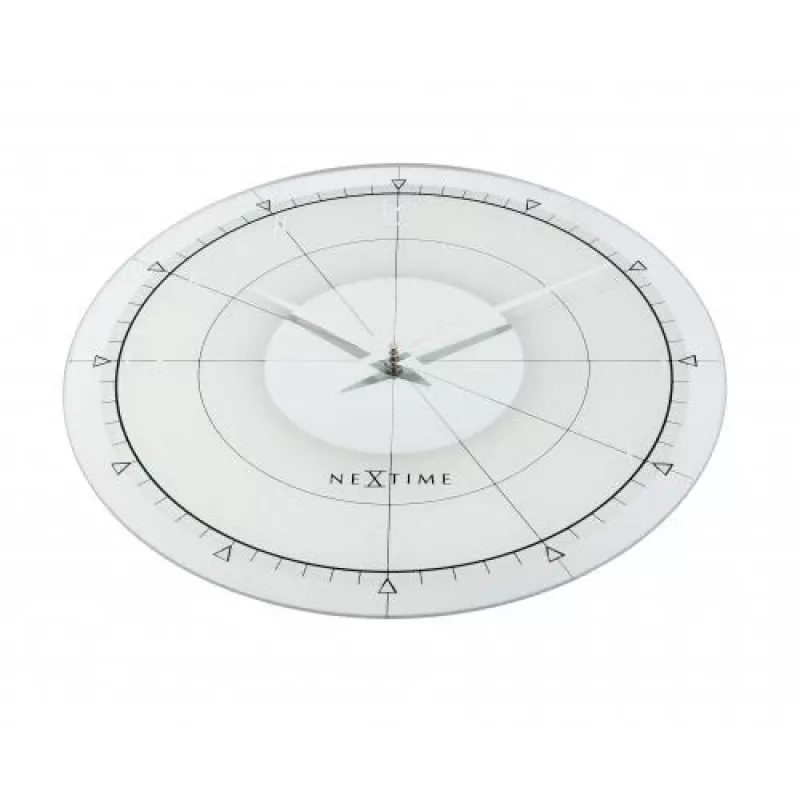 NeXtime klok 8125 Fancy Round, Ø43 cm, sieninis, baltas/sidabrinis
