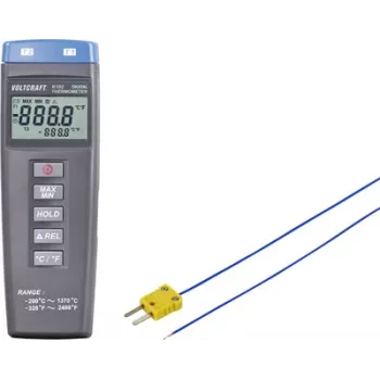 VOLTCRAFT K102 + TP 202 temperatūros matavimo prietaisas -200 iki +1370 °C, K tipo zondas