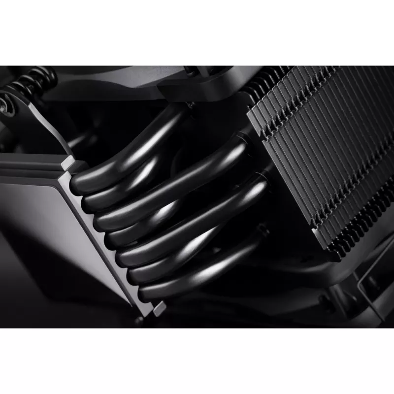 Oro aušintuvas Noctua NH-U12A CHROMAX.BLACK – 120 mm dvigubas ventiliatorius, 158 mm aukštis, suderinamas su LGA 1200, 2000 RPM maks.
