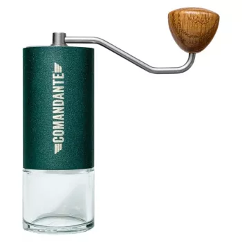Rankinis kavos malūnėlis COMANDANTE C40 MK4 Nitro-Blade Racing Green – reguliuojami malimo nustatymai, 160 mm, 740 g
