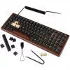 Klaviatūra Sharkoon SGK50 S2, USB, QWERTZ, vokiškas išdėstymas, medžio apdaila