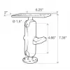 RAM Mounts laikiklis jūrinei elektronikai RAM-111U, aliuminis, juodas