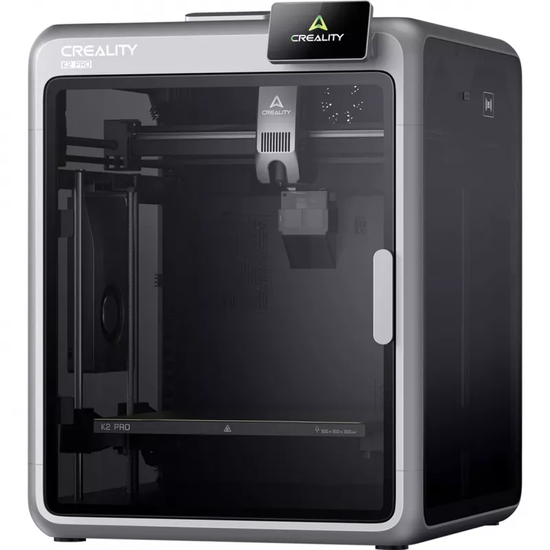 3D spausdintuvas Creality K2 Pro — darbinis tūris 300×300×400 mm, dviguba Z ašis