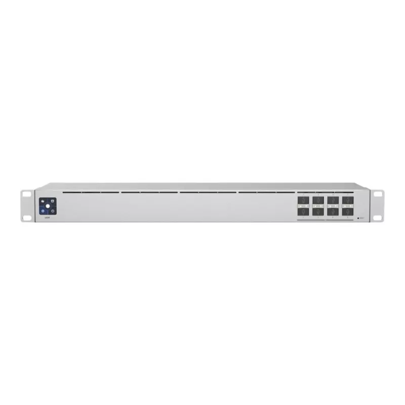 Valdomas L2 tinklo jungiklis UBIQUITI USW-Aggregation – 8 SFP+ prievadai, 10G, be ventiliatoriaus, 1U, sidabrinis