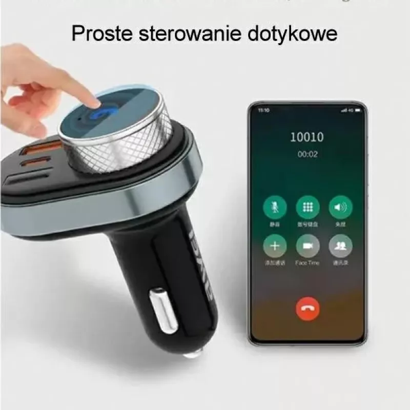 Laisvų rankų rinkinys Awei C-843 Bluetooth 5.0 su FM siųstuvu, USB ir USB-C jungtimis