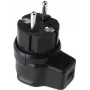 Bachmann Vollgummi 740.017 IP44 juodas, 3 polių guminis kampinis kištukas