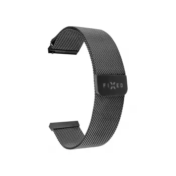 Laikrodžio apyrankė FIXED Mesh Strap FIXMEST-18MM-BK 18 mm greito atsegimo juodo metalinio tinklelio