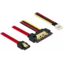 SATA kabelis DeLOCK 85232 0,3 m SATA 7 kontaktų + Molex 4 kontaktų SATA 22 kontaktų juodas