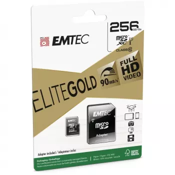MicroSDXC atminties kortelė Emtec EliteGold 256 GB UHS-I Class 10