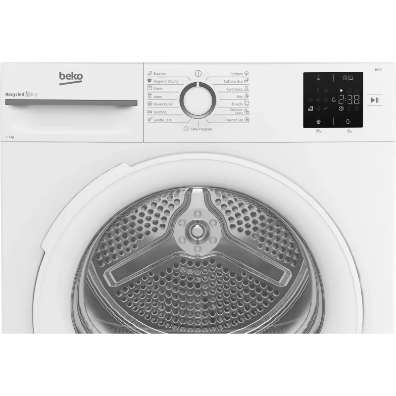 BEKO Džiovyklė BM3T372E0W, 7 kg, Energijos klasė E, Gylis 54,5 cm