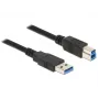 USB laidas DeLOCK 85067 USB 3.2 Gen 1 1,5 m USB A USB B Juodas