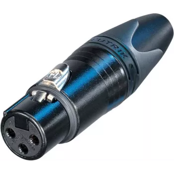Neutrik NC3FXX-BAG XLR lizdas, tiesus, 3 kontaktai, juodas