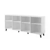 Komoda Cama Meble ETNA 200x42x82 cm, balta matinė, medžio drožlių plokštė, 16 mm rėmas