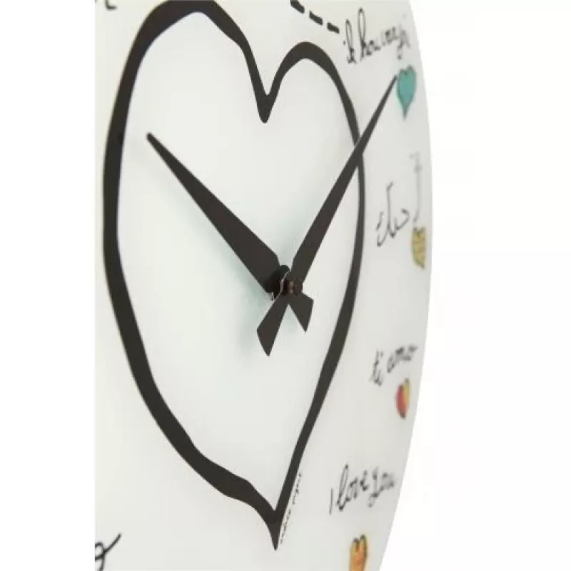 NeXtime klok 8030 Loving You, Ø43 cm, sieninis, baltas / daugiaspalvis