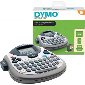 Etikečių spausdintuvas Dymo LetraTag LT-100T su QWERTZ klaviatūra, nešiojamas terminis etikečių spausdintuvas