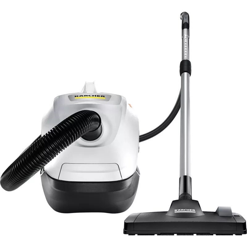 Cilindrinis dulkių siurblys Karcher DS 6 – sausas valymas, 650 W, 2 l talpa, HEPA 13, 10,2 m spindulys, teleskopinis vamzdis