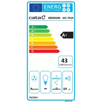 CATA IAS 7024 indukcinė kaitlentė su gartraukiu | 4 zonos | 77 cm | juoda