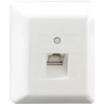 Rutenbeck UAE-Cat.6A iso-8 U Ap rw – Tinklo jungtis RJ45 1 lizdas, gryna balta RAL 9010 (13411501)