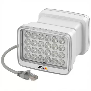 AXIS T90D35 PoE W-LED šviestuvas – infraraudonųjų spindulių šviestuvas – montuojamas ant lubų, ant stulpo, tinkamas montavimui ant sienos – vidaus ir lauko erdvėms – baltas, sidabrinis – skirtas AXIS