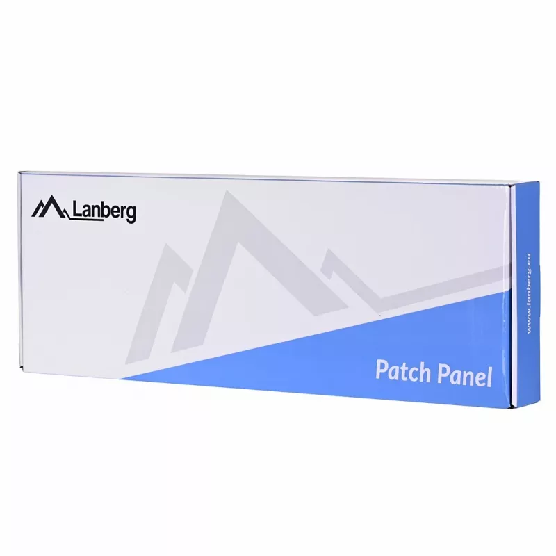Patch panel 1U LANBERG PPKS-1124-B, 24 prievadai, 1U, ABS, juoda, 482,6×44,5×154 mm