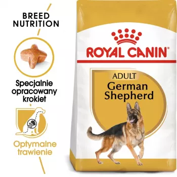 Sausas šunų ėdalas Royal Canin German Shepherd Adult, 11 kg – stambios veislės, paukštiena, 24% baltymų, 19% riebalų