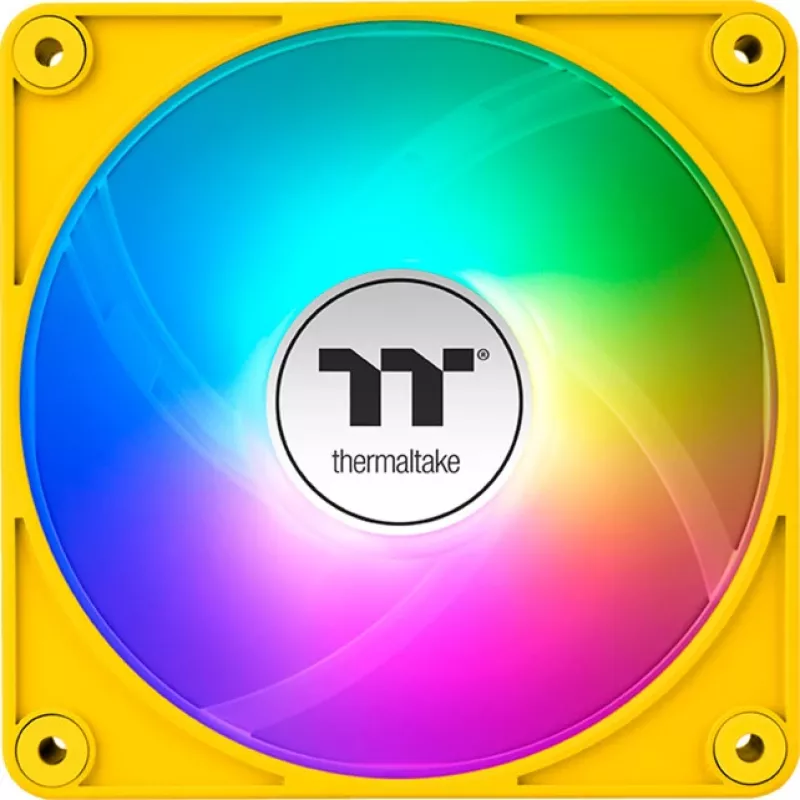 Thermaltake CT140 EX ARGB 140mm geltoni korpuso ventiliatoriai 3 vnt. pakuotė