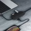 USB-C stotelė nešiojamam kompiuteriui AUKEY CB-C71 — 3x USB‑C (USB 3.2 Gen1), HDMI, RJ‑45, MicroSD, USB PD 100W, 0,15 m kabelis, juoda