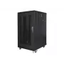 Stovimas 19 inch spintos stovas LANBERG FF01-6822-23B 22U, 1159×600×800 mm, IP20, ratukai, rakinamas, juodas